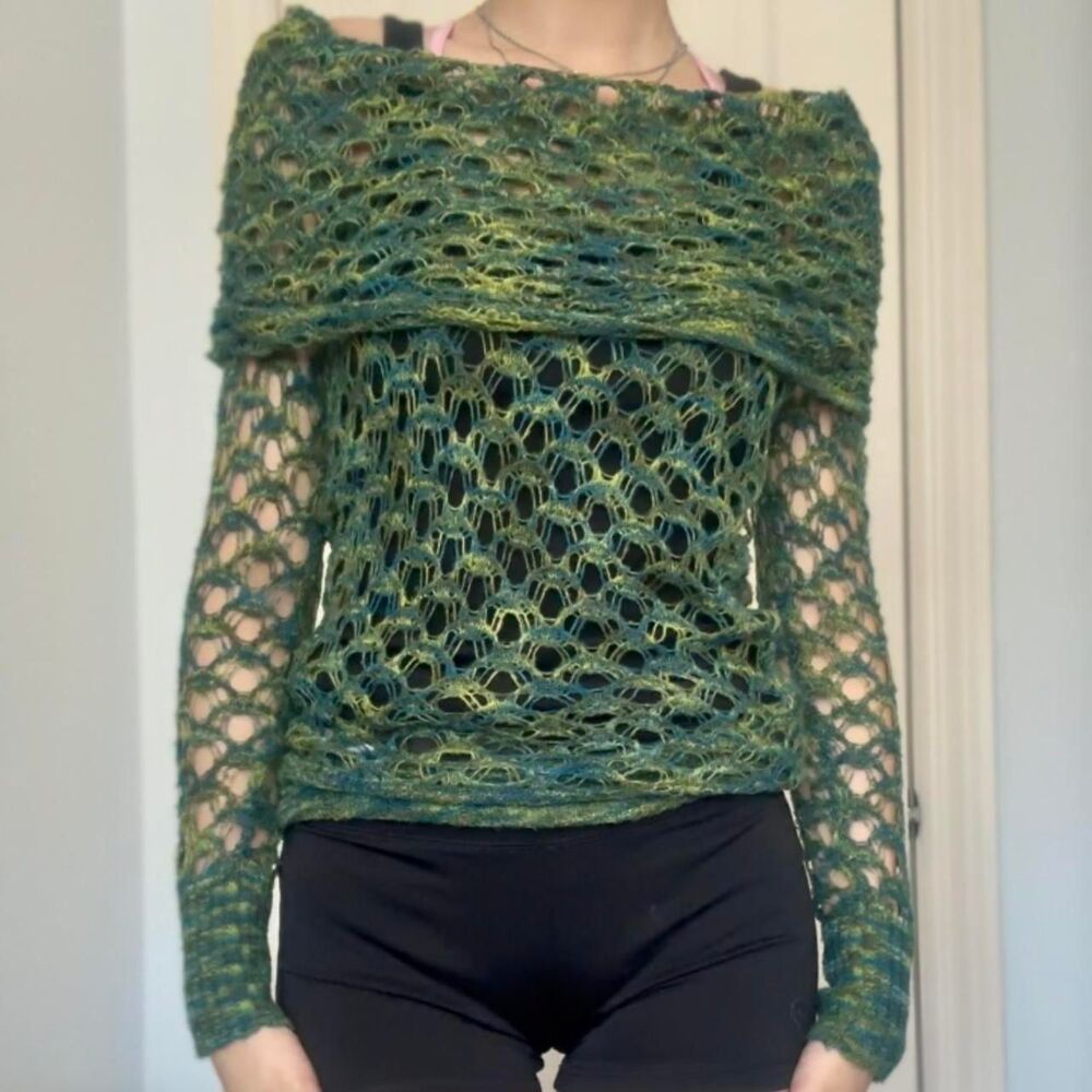 kensie pretty mesh sweater